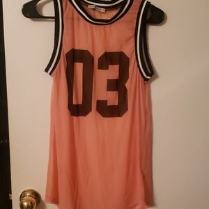 Mesh Jersey Like Tank Top